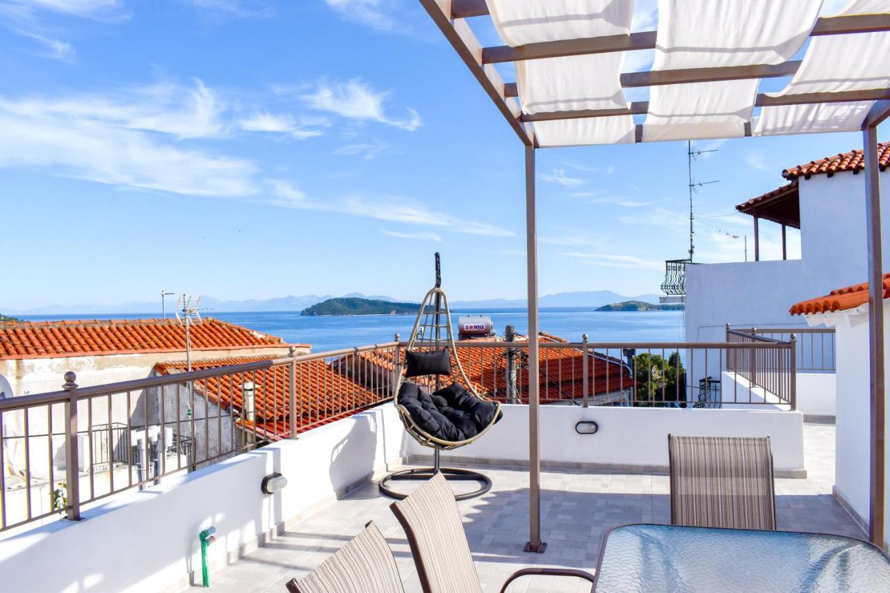 La Maison Plakes Rooftop Apt Szkiáthosz Kültér fotó